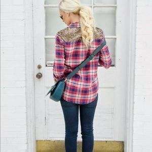 Flannel with sparkle top